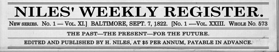 Niles Weekly Register